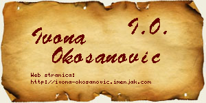 Ivona Okošanović vizit kartica